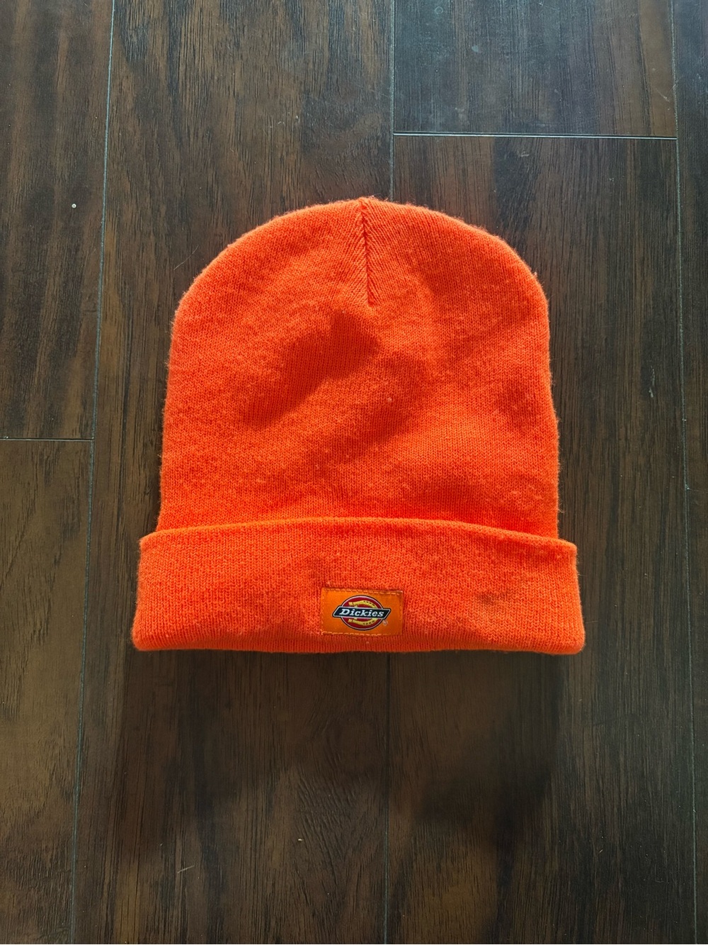 Dickies Kids Bright Orange Fold-Over Cuff Beanie